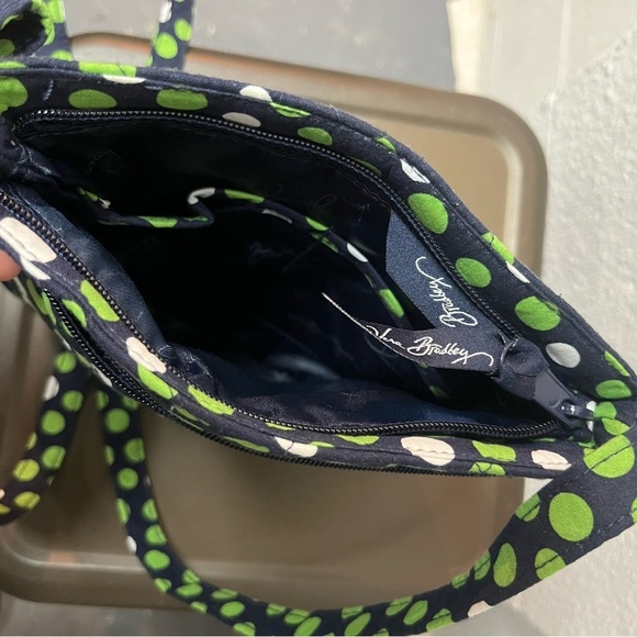 Vera Bradley Green and Navy Polka Dot Women's Bag - Picture 3 of 4